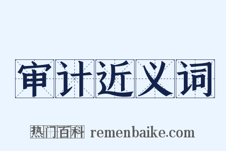 审计近义词是什么意思的图片